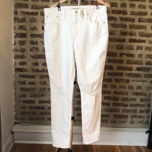 NWT Madewell High Rise Slim Boyjean in Tile White